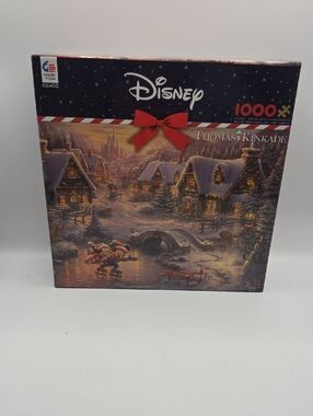 Disney Thomas Kinkade 1000-Piece Holiday Puzzle   NWT